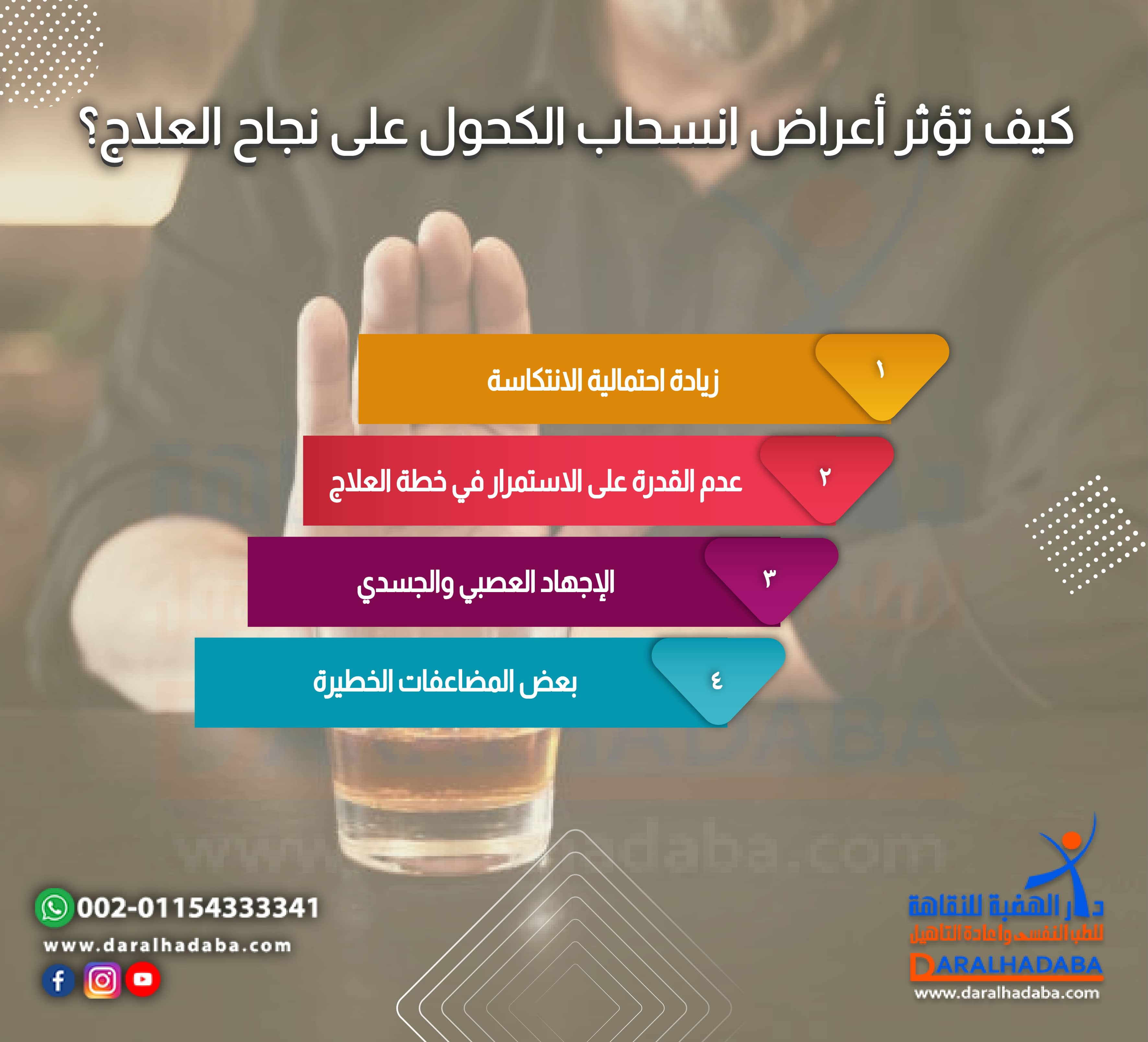 كيف تؤثر أعراض انسحاب الكحول على نجاح العلاج؟